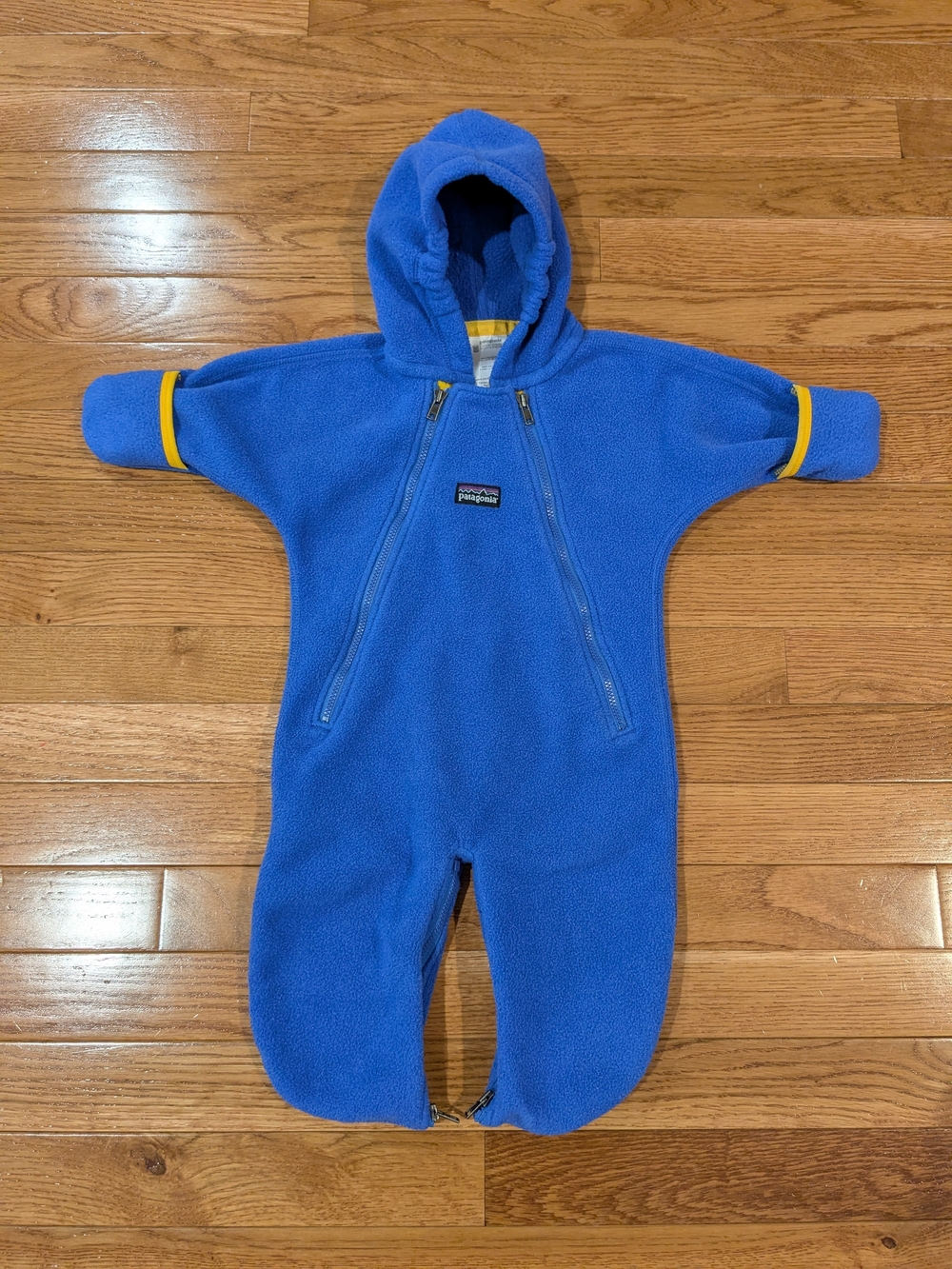 Patagonia Blue Fleece Baby Bunting Size 3 Months